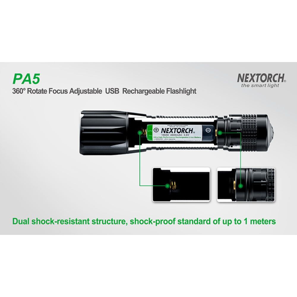 NEXTORCH | PA5 Rechargeable Focussing LED Torch