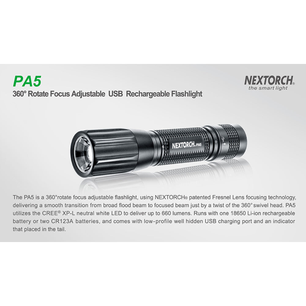 NEXTORCH | PA5 Rechargeable Focussing LED Torch