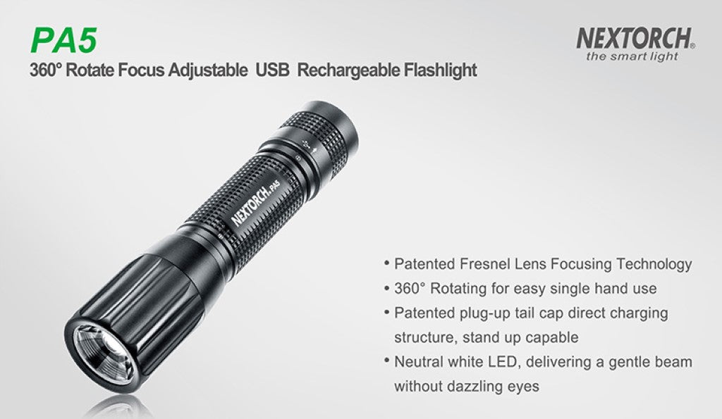 NEXTORCH | PA5 Rechargeable Focussing LED Torch