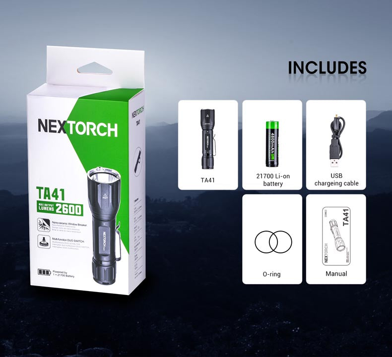Nextorch TA41 | 2600 Lumen Tactical Flashlight