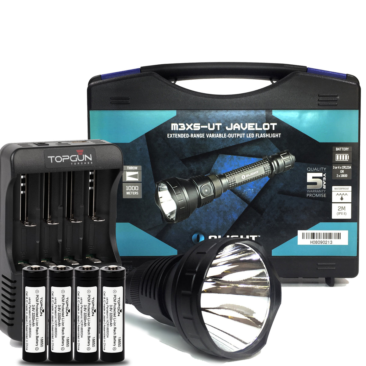 Torcia Javight Olight M3XS-UT con kit di caccia ricaricabile