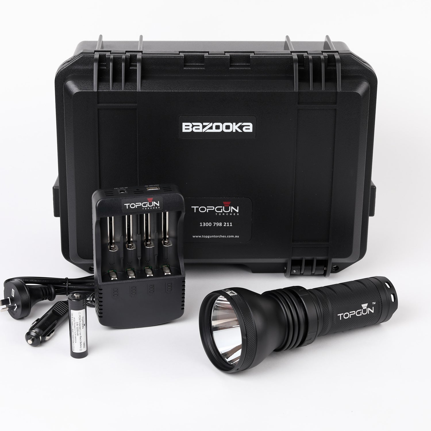 Top Gun Bazooka Camping Torch- 1400 metre beam distance