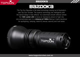 Top Gun Bazooka Camping Torch- 1400 metre beam distance