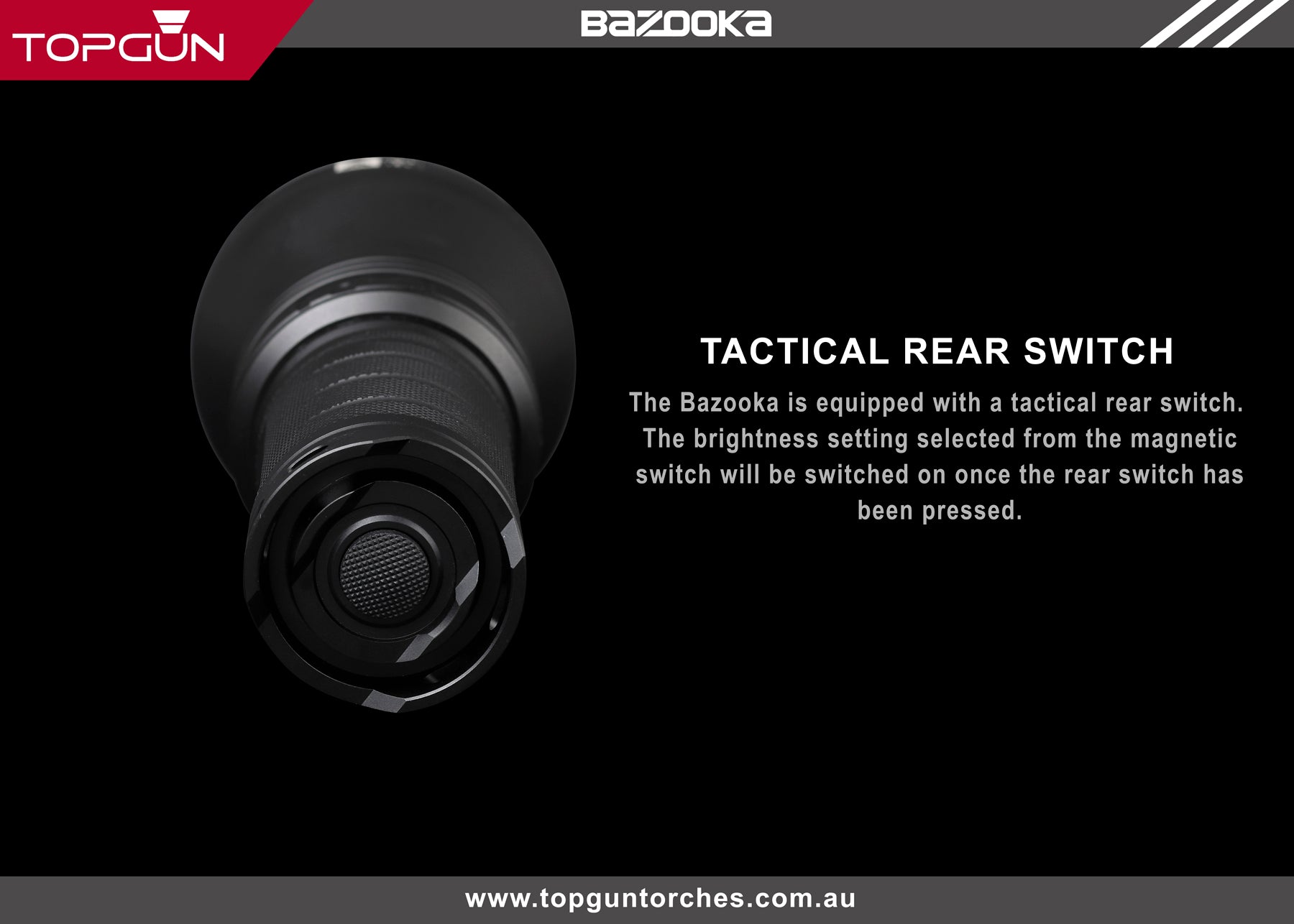 Top Gun Bazooka Camping Torch- 1400 metre beam distance